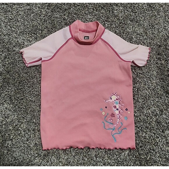 REI Other - REI Pink Rashguard Swim Shirt High Collar Short Sleeves